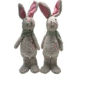 Burton + Burton Pair of Bunnies Rabbit Bunny Easter Shelf Decor Soft